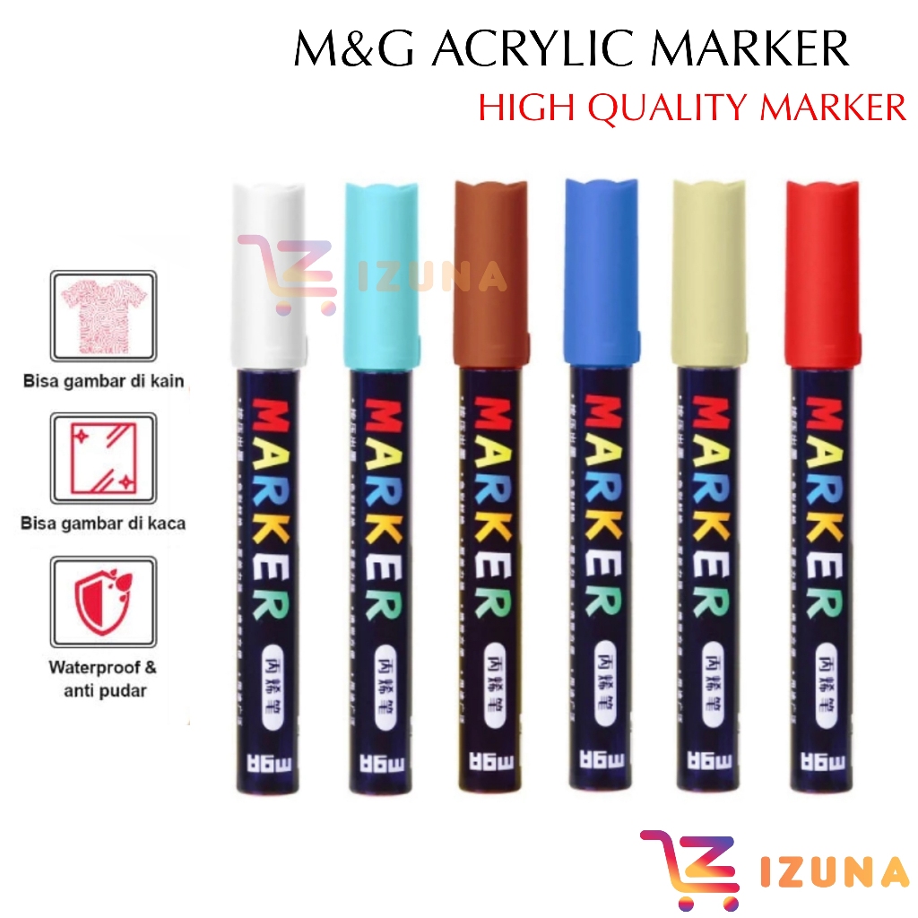 

IZ - ATK010 M&G ACRYLIC MARKER PEN / SPIDOL WARNA WARNI / SPIDOL ACRYLIC / ACRYLIC PEN APL976D9 / PAINT MARKER / ACRYLIC MARKER MULTIFUNGSI