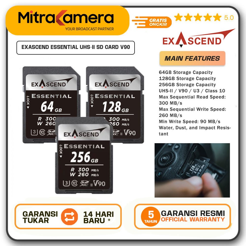 EXASCEND Essential UHS-II SD card V90