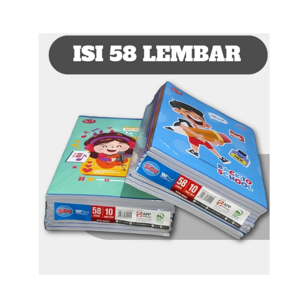 

Buku Tulis Sinar Dunia Isi 58 lembar I pack Isi 10 pcs~Ercitdahshop19