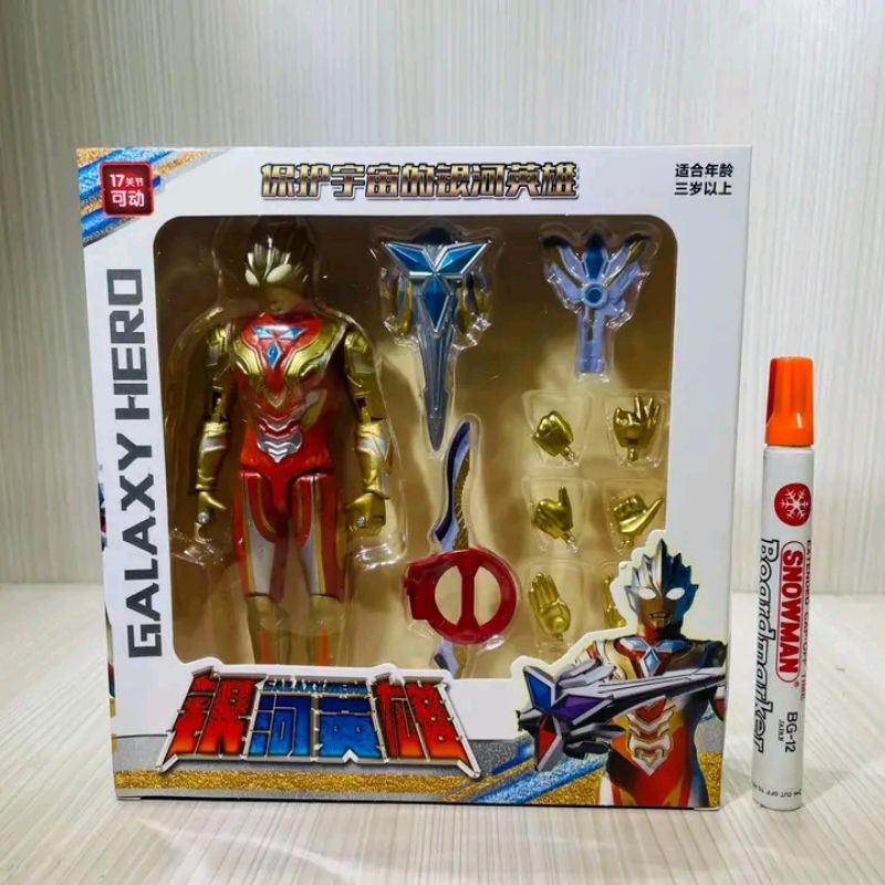 mainan action figureshf Ultraman Glitter Trigger Eternity Ultrashfiguarts recasttinggi sekitar 6 inc