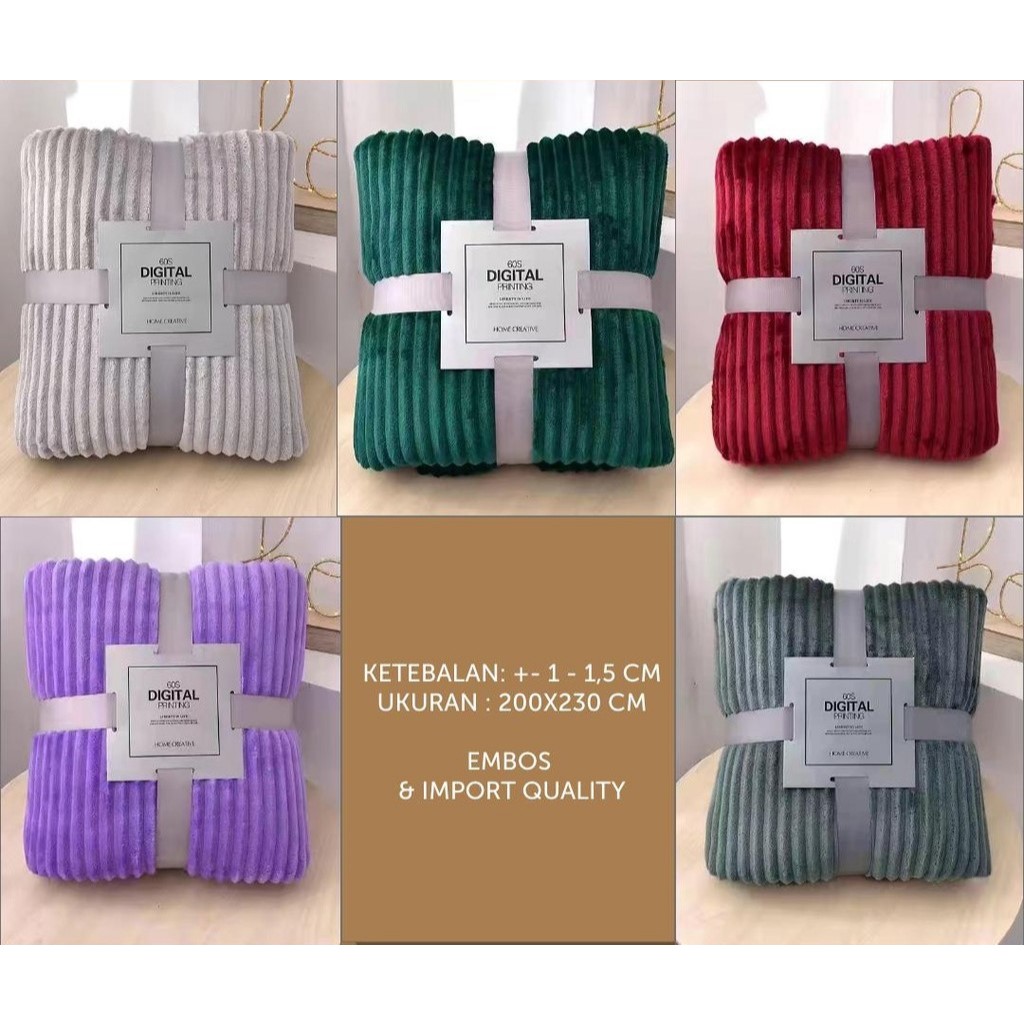 Selimut Polos Salur List Selimut Salur 180 x 200