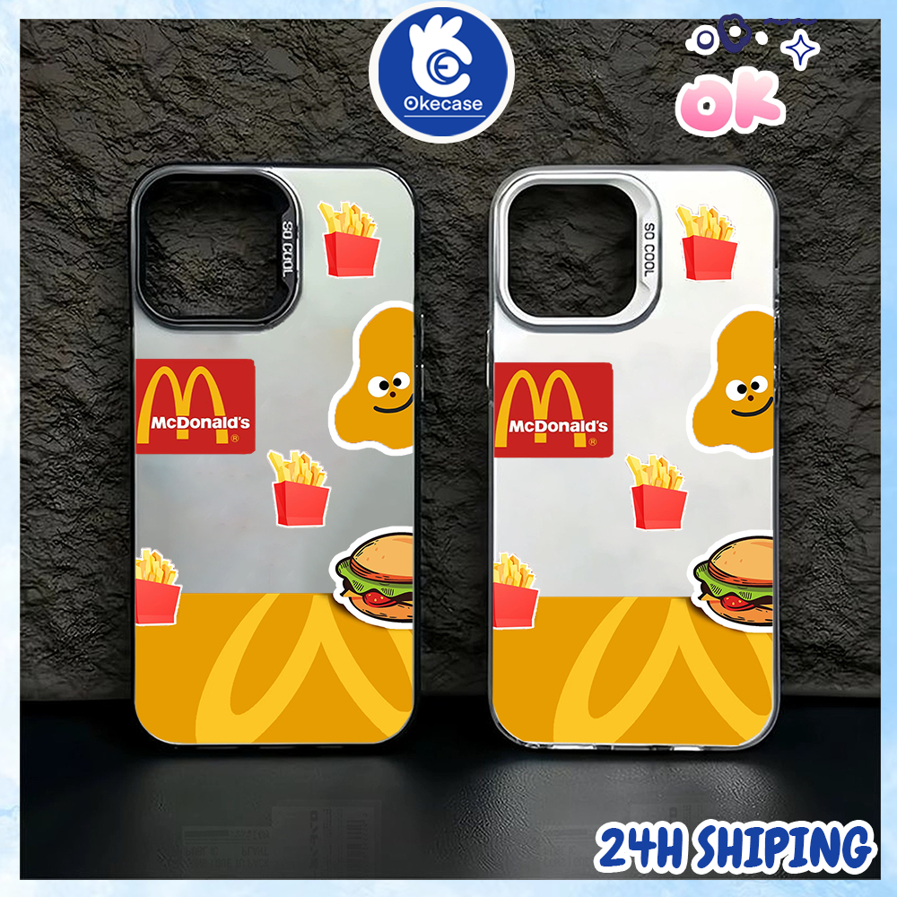 Casing HP Hard Case Makanan Burger Kentang Smile Mcd Untuk Hp Iphone X/XS XR XS MAX IP 11 11PRO 11 P