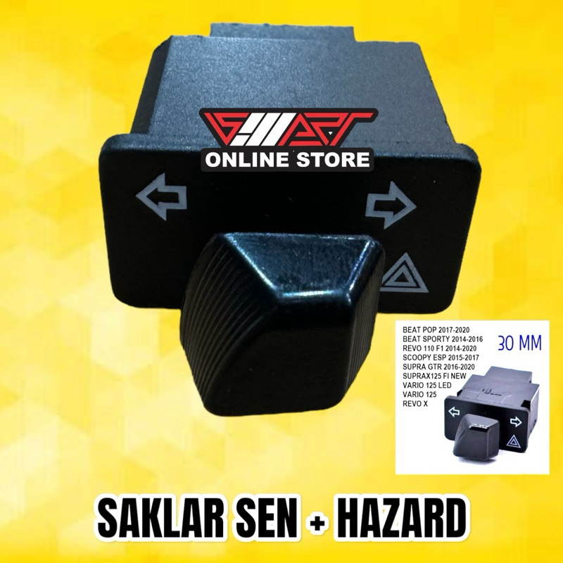 SAKLAR SEN + HAZARD VARIO 125 /150 OLD , BEAT FI , SCOOPY , SUPRA 125 FI