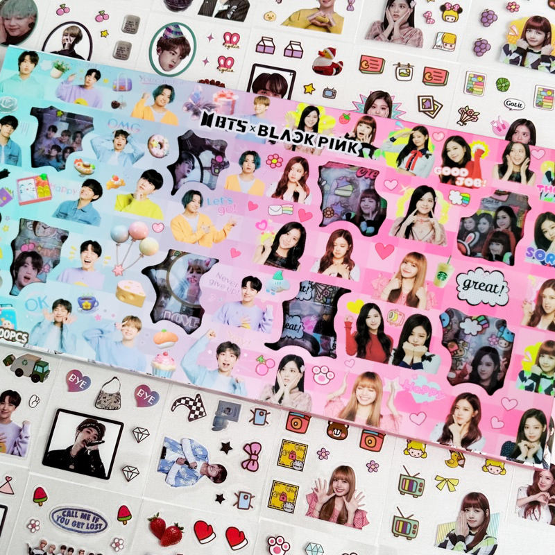 

OUTRED NONO BTS X BLACKPINK Sticker Box 2D ISI 200 LEMBAR Dekorasi Karakter Anime Anak Laki Laki Perempuan Journal Aesthetic / Jurnal Binder