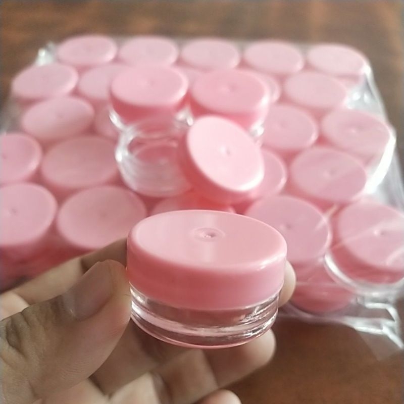 [50 PCS] POT MIKA/POUNDI 5 GRAM WARNA PINK TUA BENING