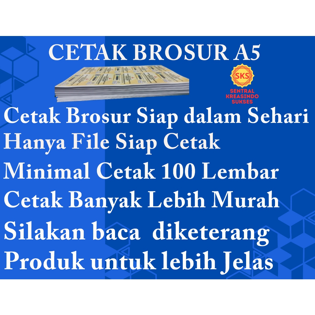 

Cetak Brosur A5 dengan menggunakan Kertas Art Paper 120 Gsm