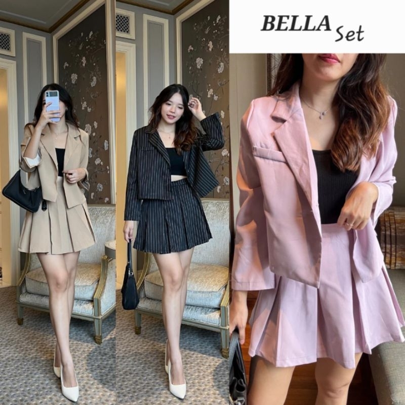ABLECOUTURE One Set Blazer Rok Wanita Korea Bella Set 9-473