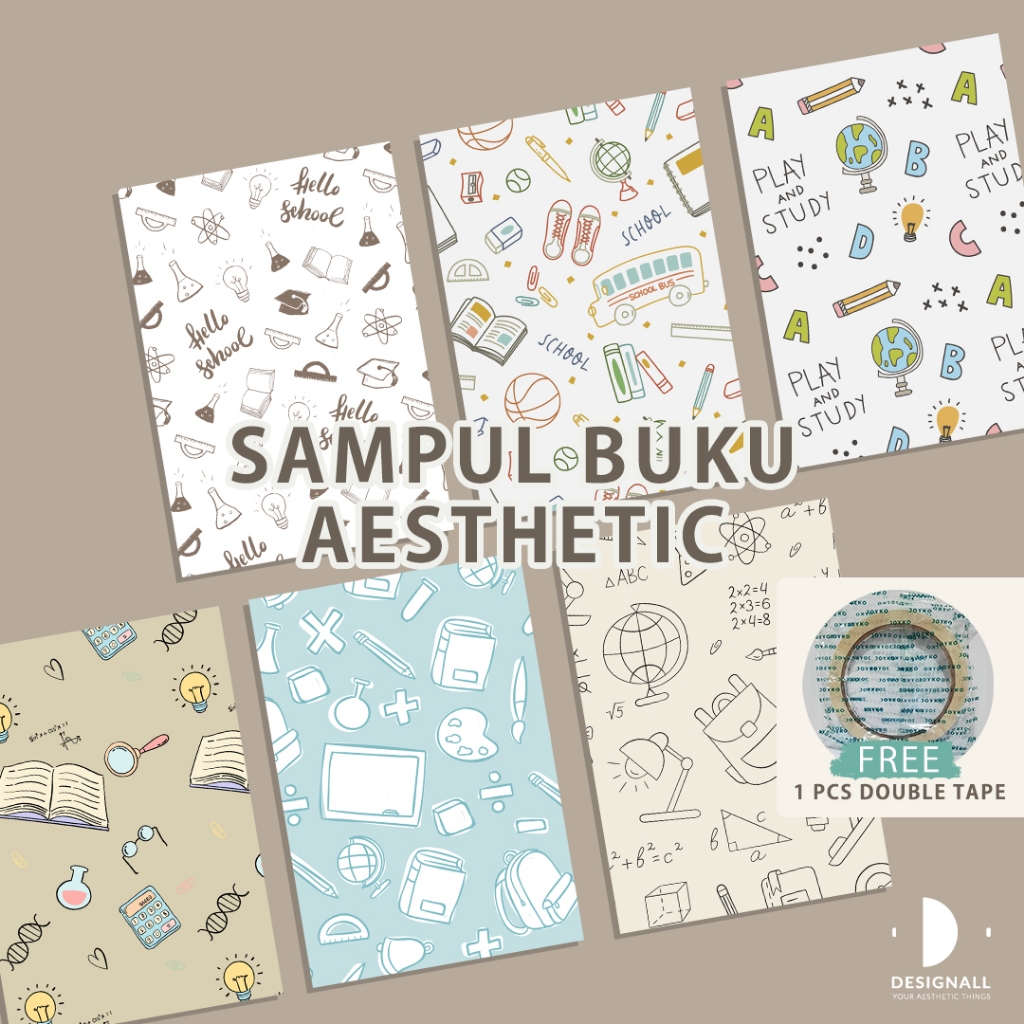 

(ISI 6 PCS) Designall Sampul Buku Aesthetic - Sampul Buku Motif - Sampul Buku Bigboss / Sidu - DT