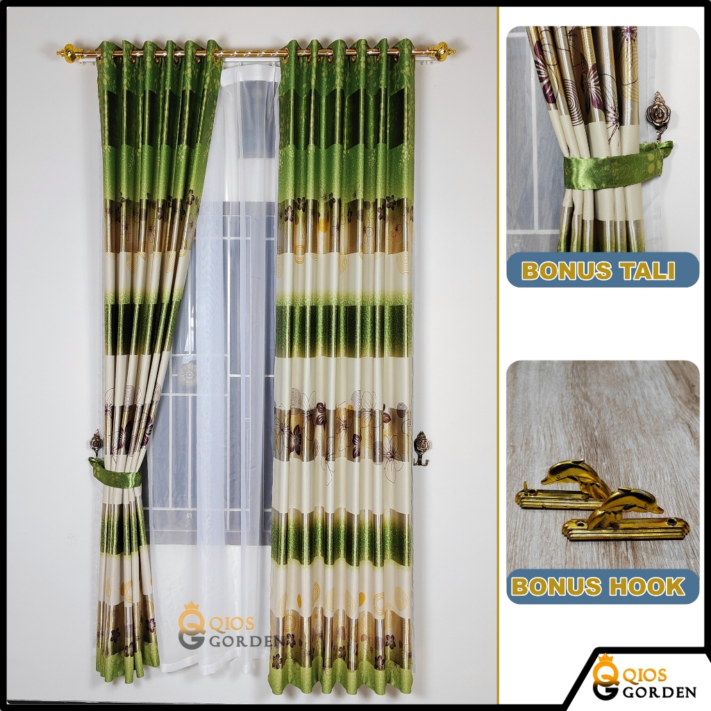 gorden minimalis pintu dan jendela smokring tinggi 230 cm Kain Blackout Tebal