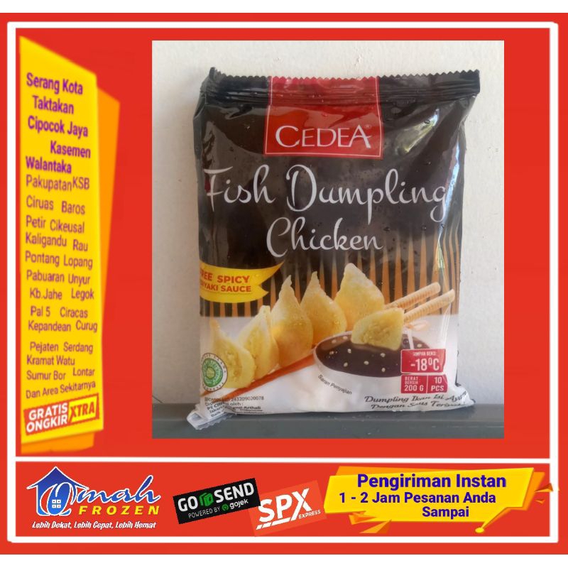 

Dumpling Ayam Cedea 200g, Frozen Serang