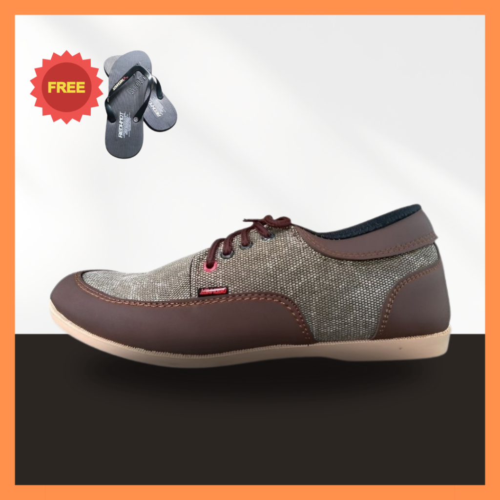 Sepatu Pria Original Sintetis Redknot Counting Denim Grey
