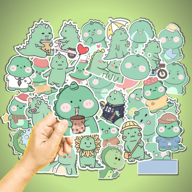 60PCS+ STICKER DINO LUCU | T-REX STIKER | DINO STIKER AESTHETIC | CUTE DINO