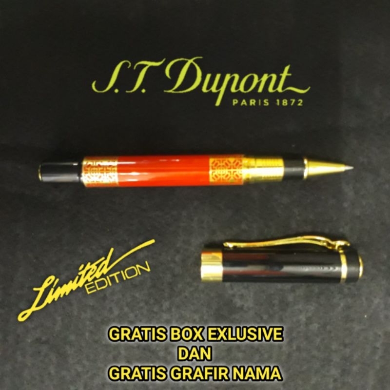 

Bollpoint Mewah Exlusive St Dupont Red Cramic Gold Gratis Box Exlusive Dan Grafir Nama