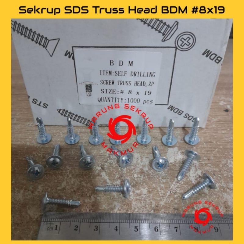 (50 pcs) Sekrup Roofing Truss Head SDS 8x19 mm / Skrup Truss Head 2CM