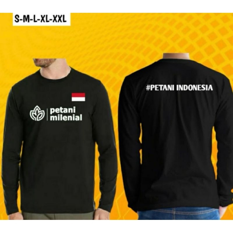 KAOS LENGAN PANJANG PETANI MILENIAL - KAOS PETANI INDONESIA
