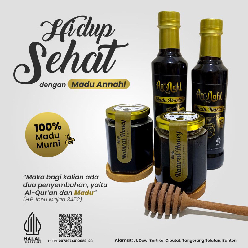 

Annahl~Madu Murni Akasia 500 gr Premium Quality 100% Alami Pure Natural Raw Honey