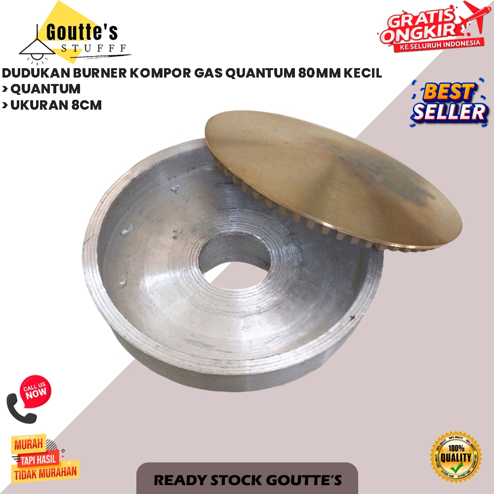 DUDUKAN BURNER KOMPOR GAS QUANTUM 80MM KECIL