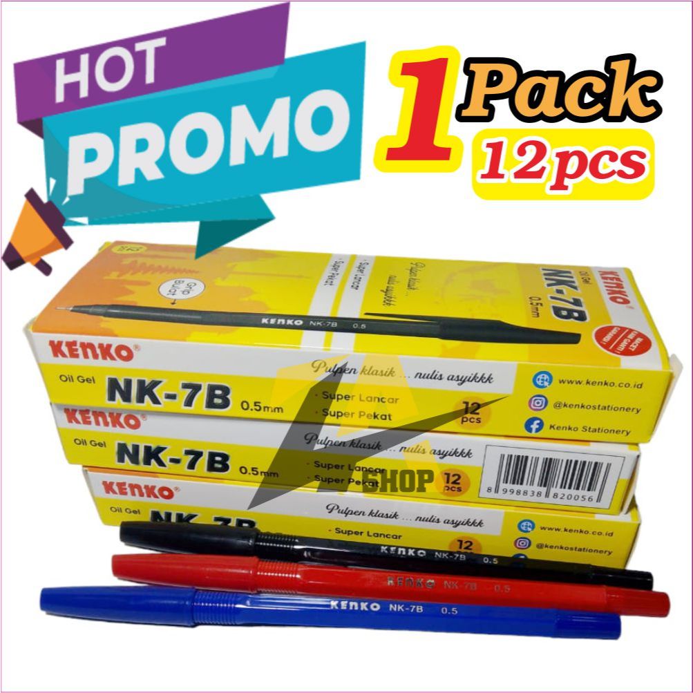 

PULPEN BOLPOIN Kenko Oil Gel Pen 0.5mm NK-7B Harga Spesial PENA KENKO