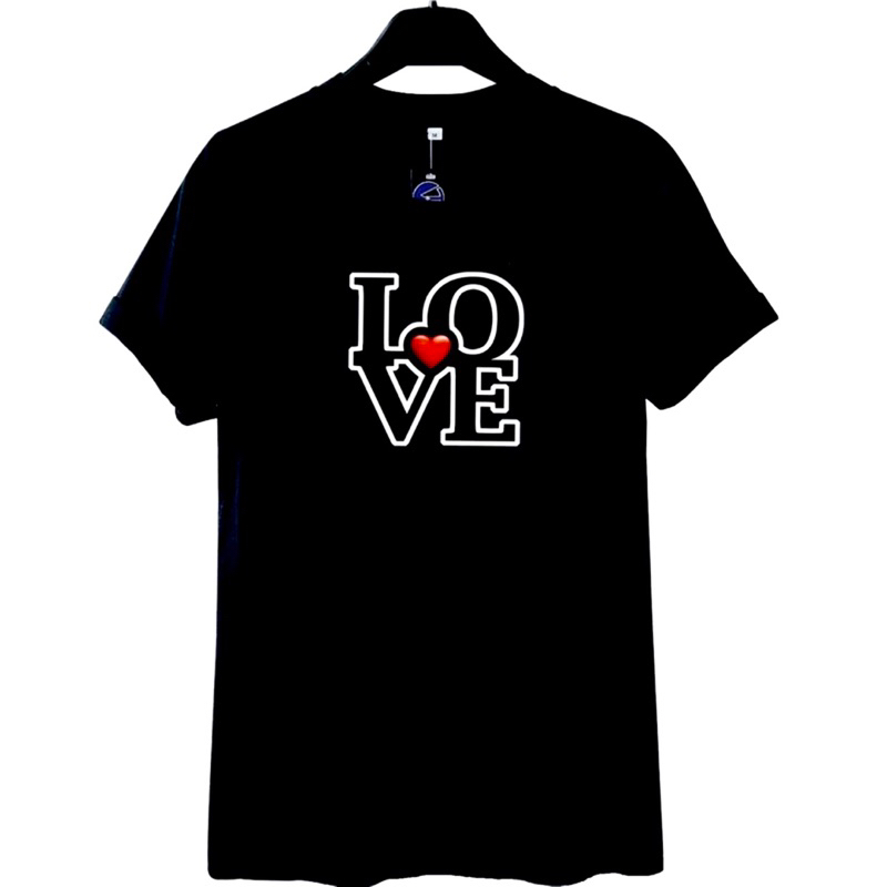 Kaos Unisex Love S-XXXXL Big Size Jumbo Oversize & Size Anak 2-10tahun Kaos Couple Family Keluarga A