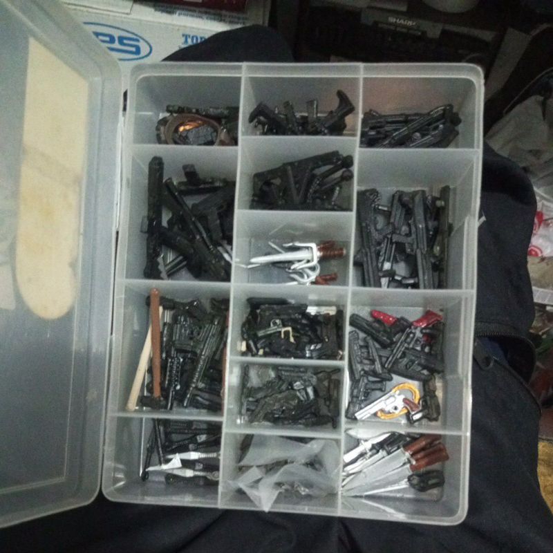 aksesoris part kitbash kitbash shf figma revoltech size 1/12 weapon shotgun sword # mainan Kamen rid