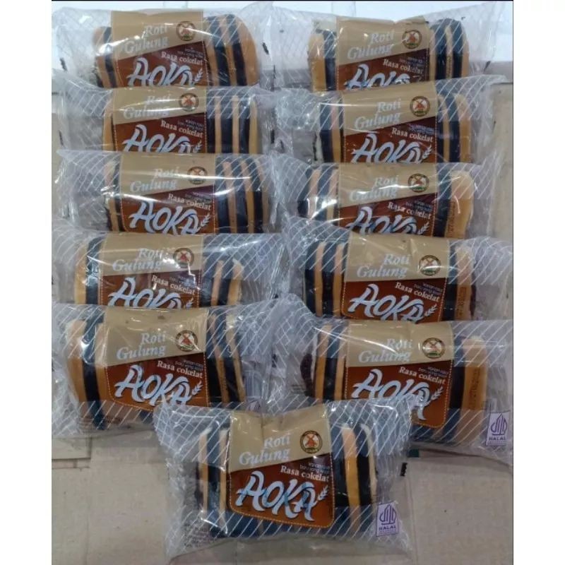 

Ssl09 AOKA Roti Gulung isi Selai 60gr ENAK EMPUK ( KARTON / DUS )