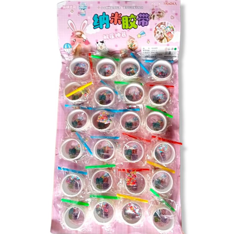 

1 LEMBAR 24 SET MAINAN NANO TAPE ROLLBALON TIUP MANIK GLITER DIYNANO PASTE ROLL 1 LEMBAR d L1U6