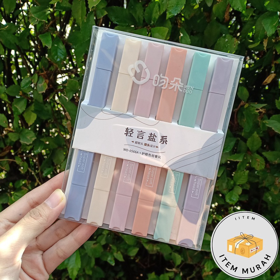 

Highlighter Box Pastel Dua Model Ujung 1 Set Isi 6 pcs Textlighter Spidol Penanda Bacaan Stabilo k F5D6