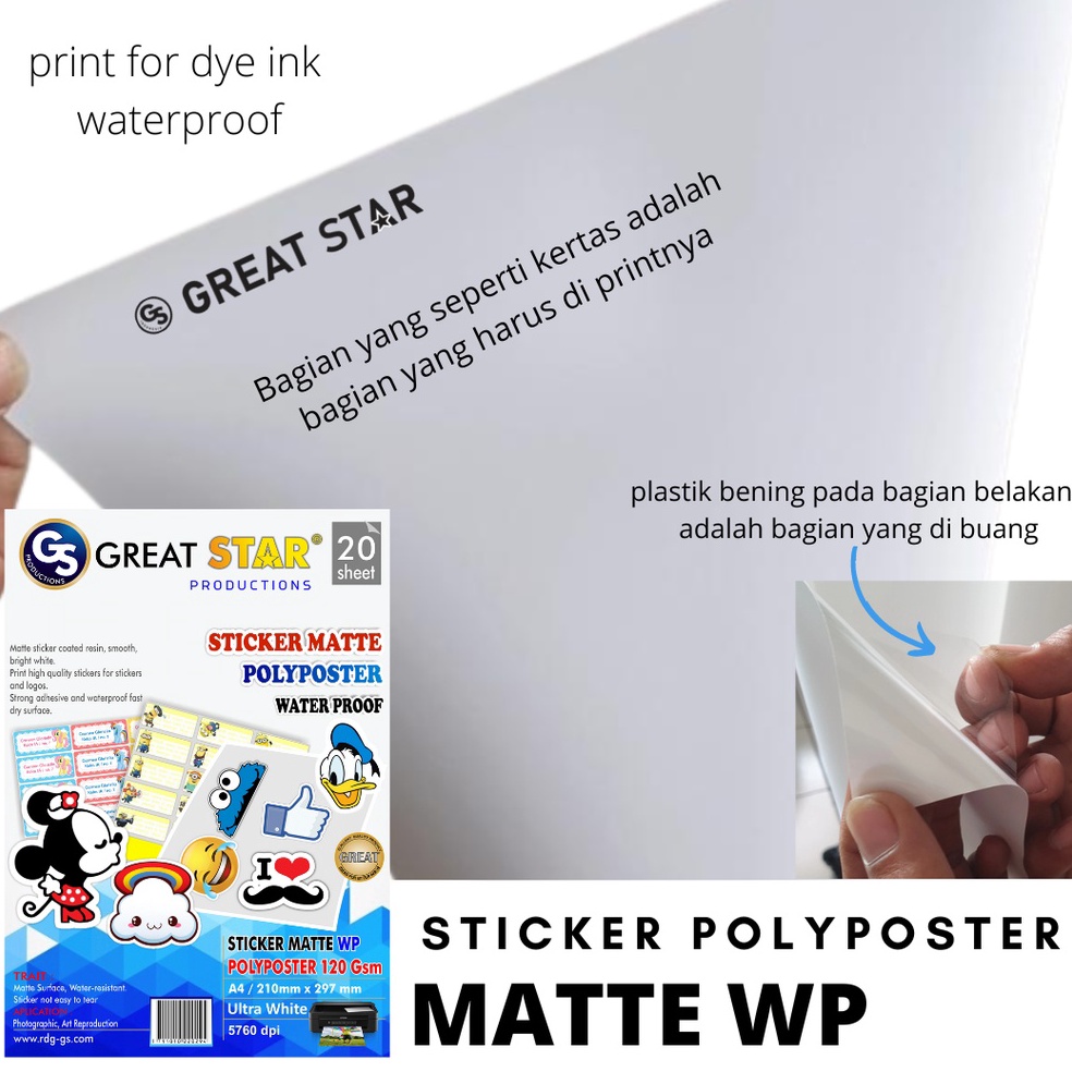 

STICKER MATTE POLYPOSTER WP PLASTIKANTI AIRWATER PROFF A42 y T2W2