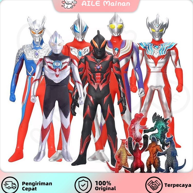 Garansi Tukar Baru  Besar Figure Ultraman Z Zero Mainan Ultraman Geed Orb Rosso Ultramen Ribut 3cm
