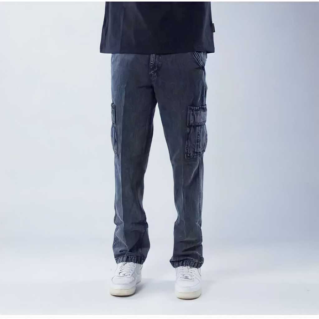 CELANA CARGO PANJANG PRIA bahan semi jeans tebal/celana gunung/cargo pria murah/cargo terlaris