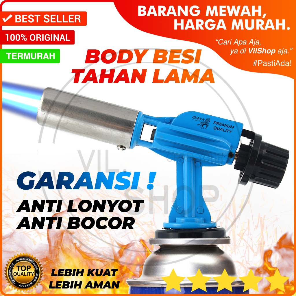 KEPALA GAS TORCH BAGUS BIRU FULL BODY BESI ANTI BOCOR / FLAME GAS TORCH PORTABLE TEKAN / FIREBIRD TO