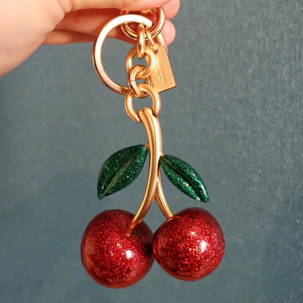 KODE C14E Coach Cherry Bag Charm Keychain 7784