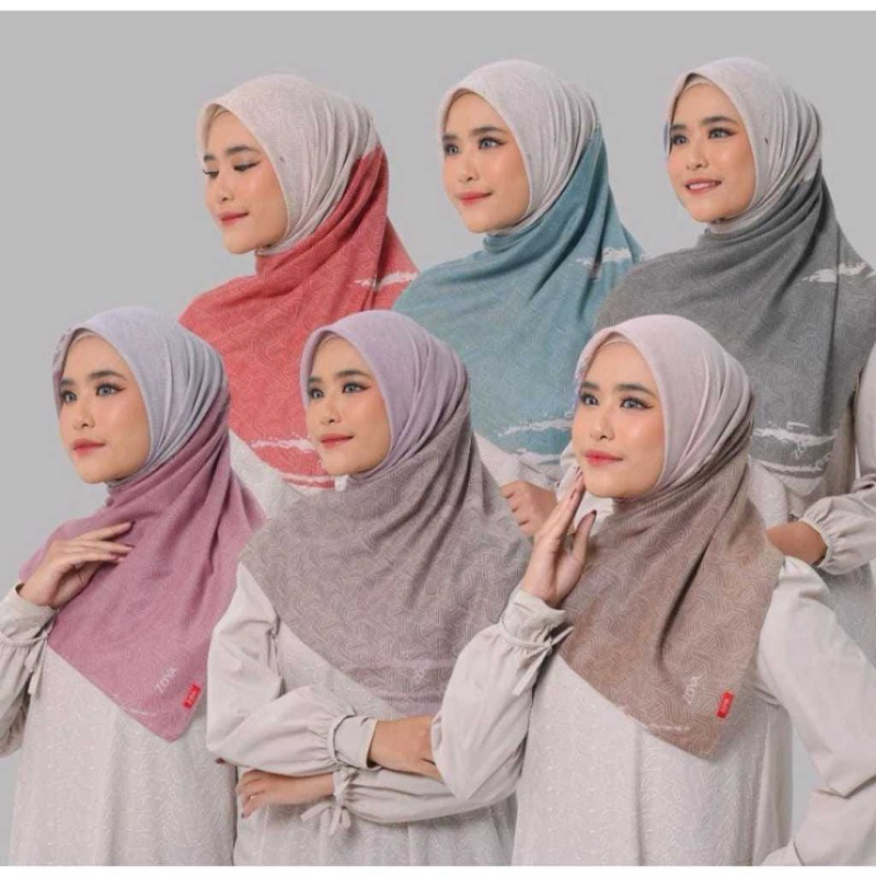 hijab segi empat zoya motif / zoya scarf
