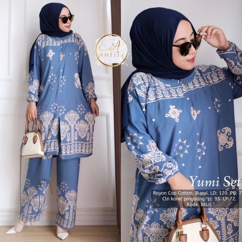 KODE A62N SETELAN WANITASETELAN TUNIK DASTER ARAB DRESS EMIRA SET JUMBOONE SET WAKA WAKA