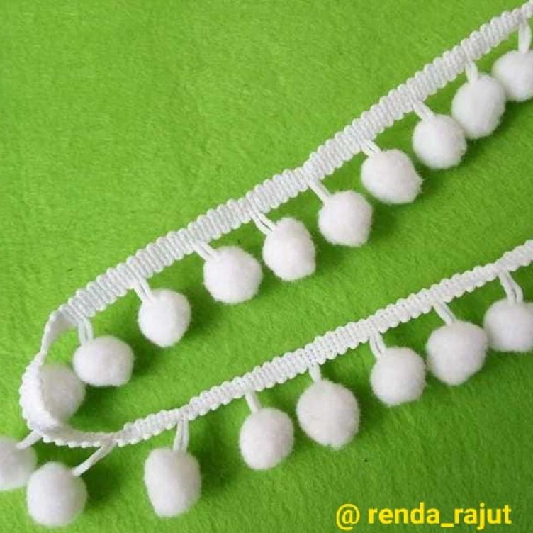 Kejutan Termurah  Renda baso renda pompom renda pompom isi 2yard