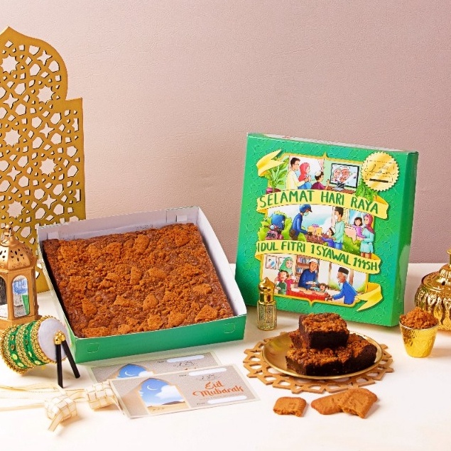 

SPESIAL Brownies Lotus Biscoff Chan Patisserie Hampers Kue LebaranEid MubarakIdul Fitri 2x1cm