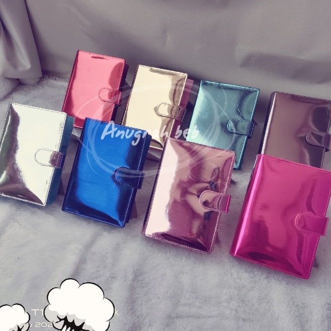 

binder polos premium hologram glossy A6 6ring 8warna pilihan e P8U4