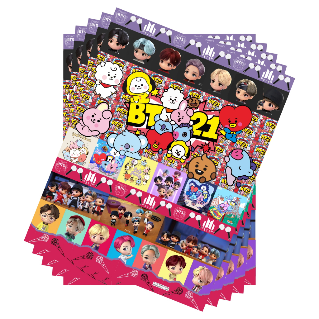 

Kertas Kado BTS Wrapping Paper BT21 Sampul Buku Fancy Motif Kpop