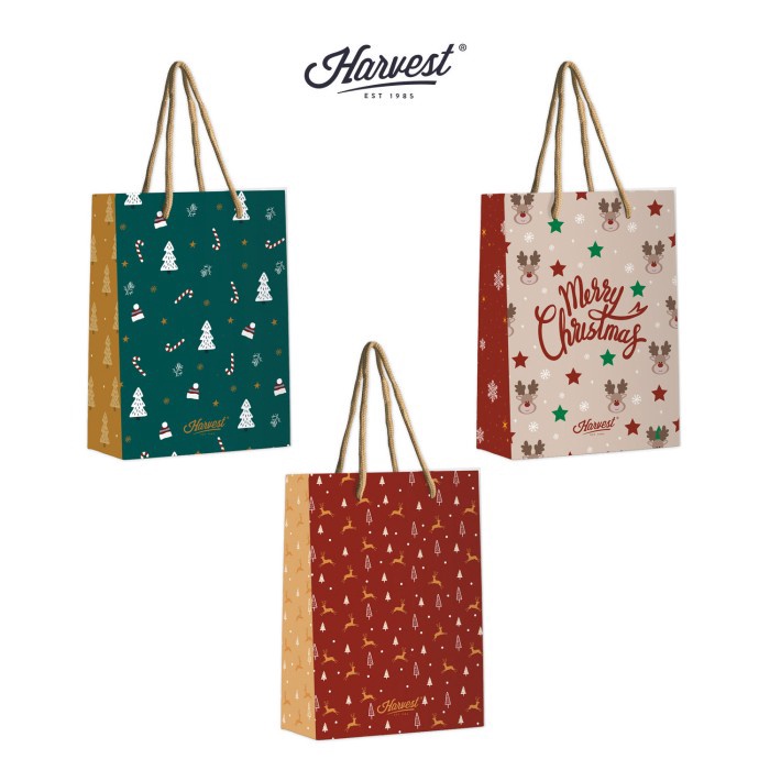 

DISKON BESAR Paper Bag Natal Christmas Harvest Rejoice Xmas L Paket isi 3