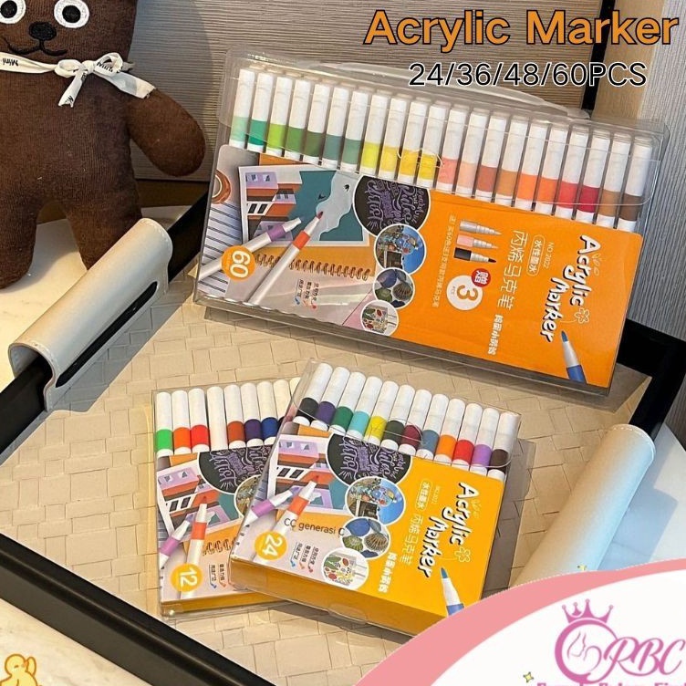 

Penjual Lokal2436486PCS Acrylic Marker DIY Pena Warna Lukisan Spidol Keramik Pena Berbasis Air Spidol Akrilik u R6F8