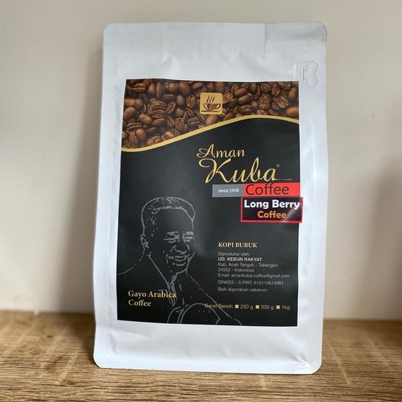 

Aman Kuba Coffee Arabica Long Berry 250 gr - Kopi Arabika Gayo Amankuba