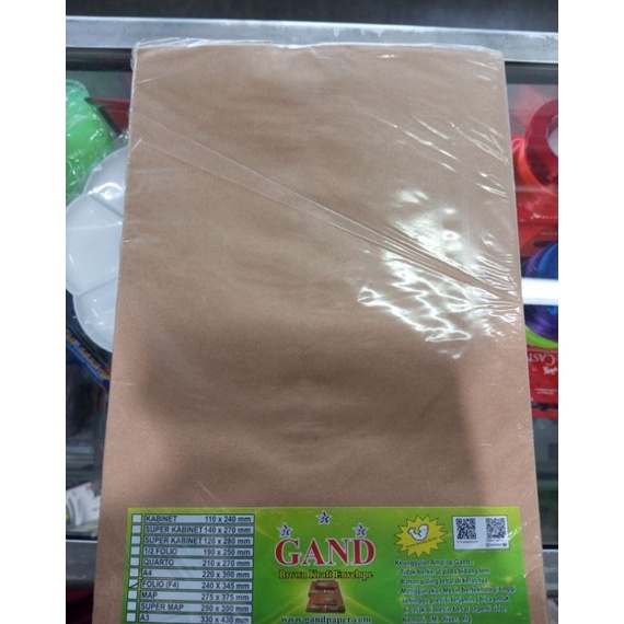 

Amplop Coklat polos Folio Gand 1pak1pcs h S3N7