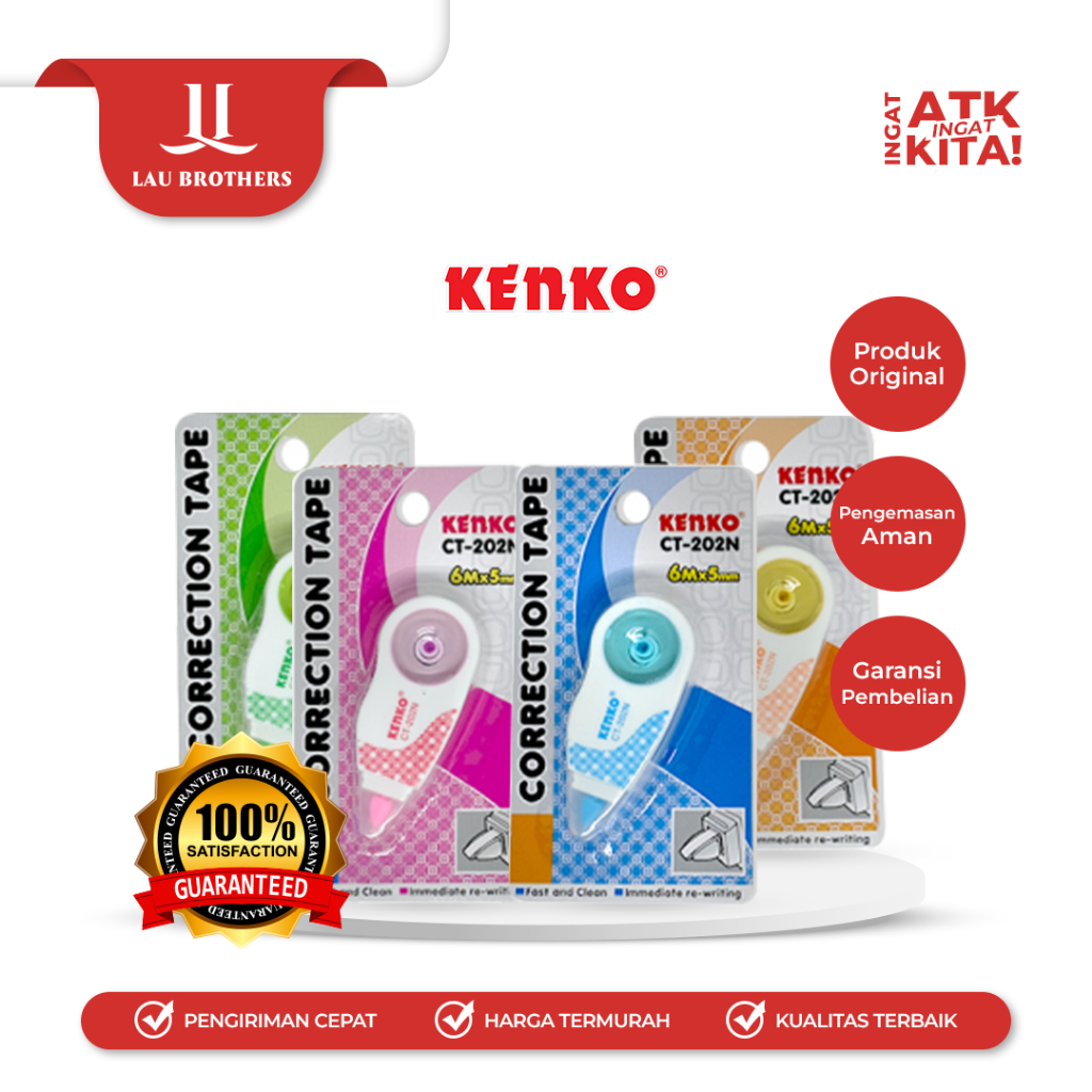 

KENKO PITA KOREKSI/ CORRECTION TAPE CT-202N [6M x 5mm] (1PC)