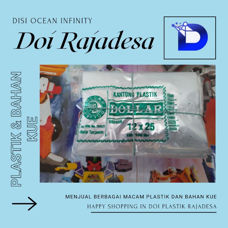 Plastik Dollar Hijau Uk. 12x25