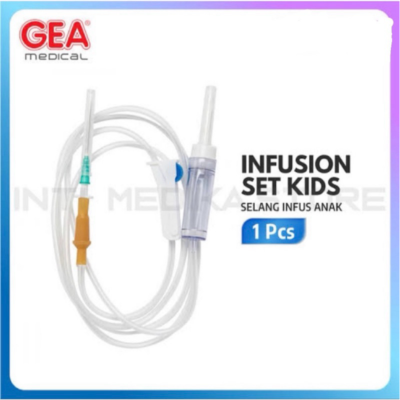 Gea Infusion Set Dewasa Anak / Infusion Set Gea / Selang Infus Dewasa