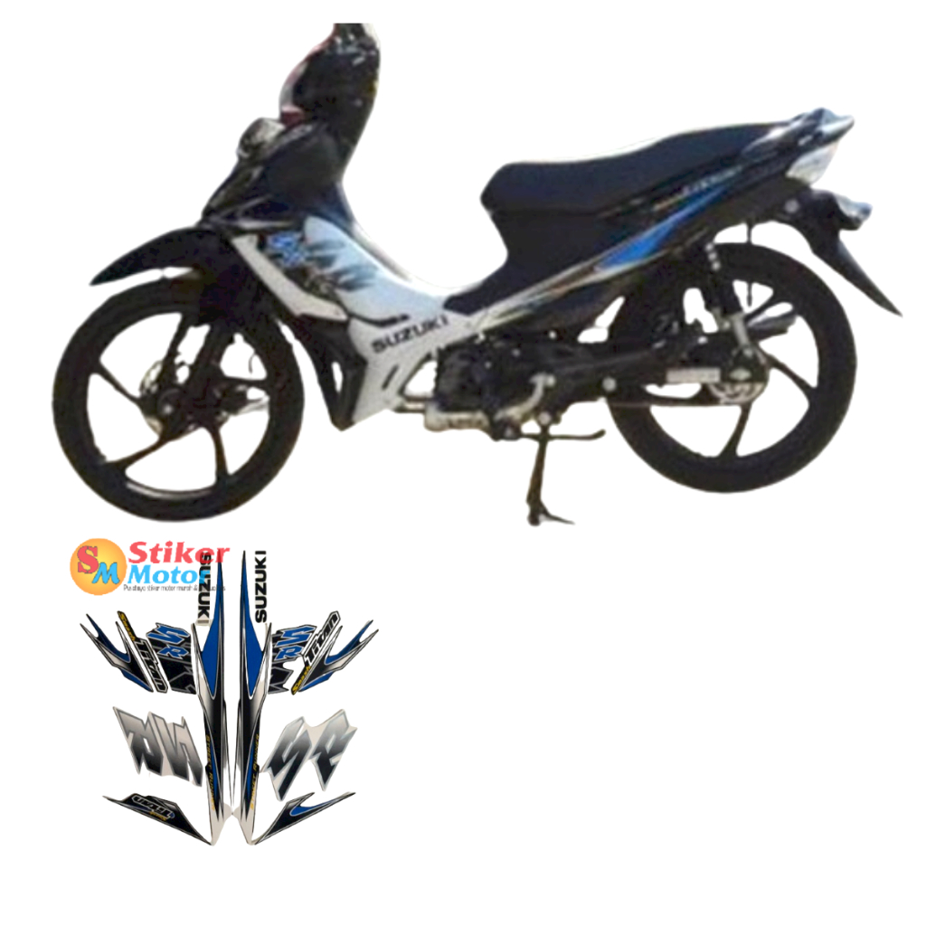 sticker striping body motor smash titan 2011 hitam-putih