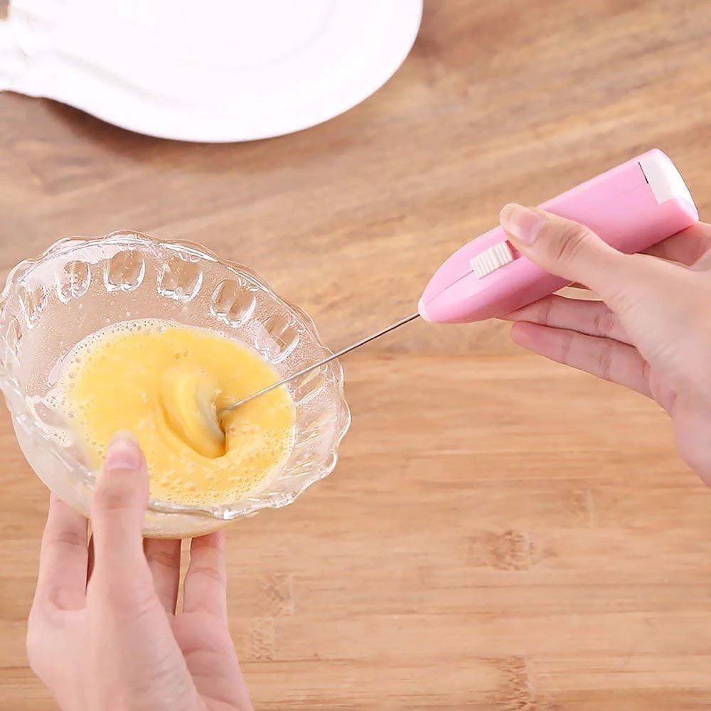 mixer mini Hand Mixer Mini Pengocok Telur Milk Frother Electric Battery Power - F-016 - Mix Color...