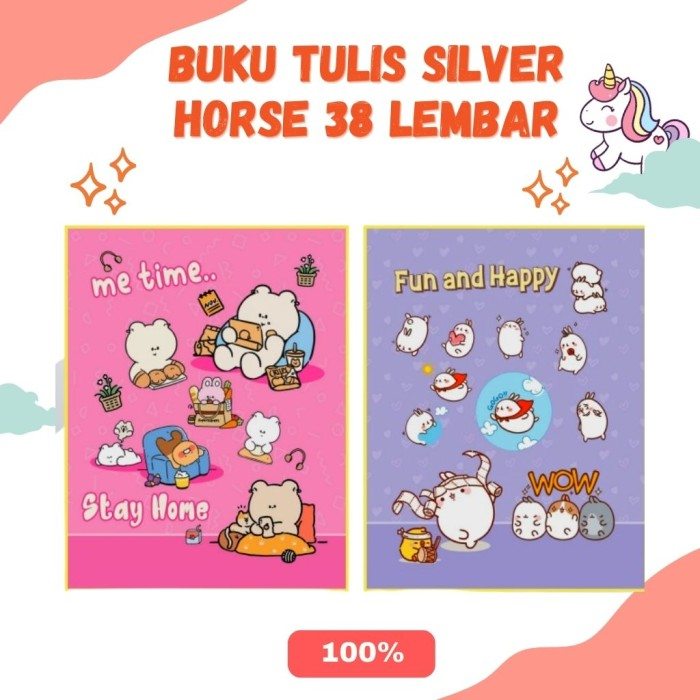 

[SATUAN] BUKU TULIS 38 LEMBAR SILVERHORSE / BUKU TULIS MURAH / BUKU TULIS BERKUALITAS / BUKU TULIS CEWEK COWOK/ SD SMP SMA