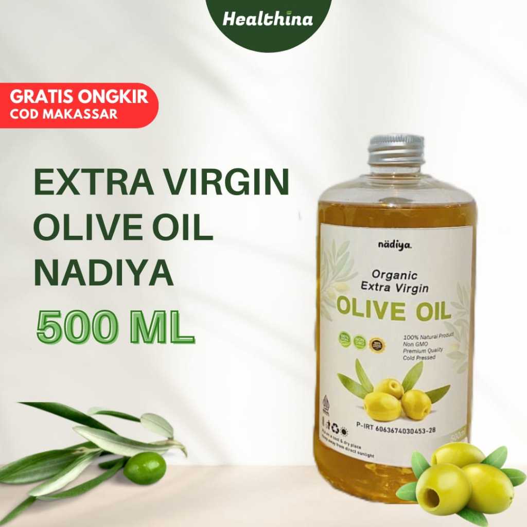 

Olive Oil Minya Zaitun Nadiya 500 ml/Organic Extra Virgin/(COD Makassar)