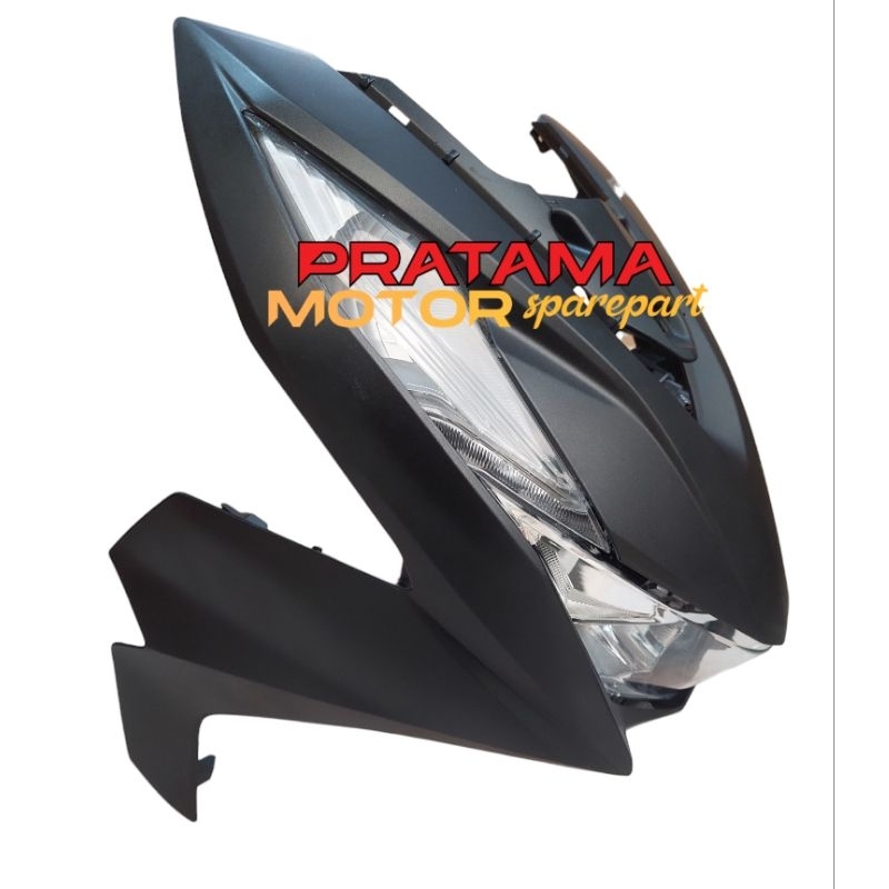 Tameng Body Depan Beat New LED Deluxe Beat Street Hitam Doff K1A 2020 2021 2022 2023